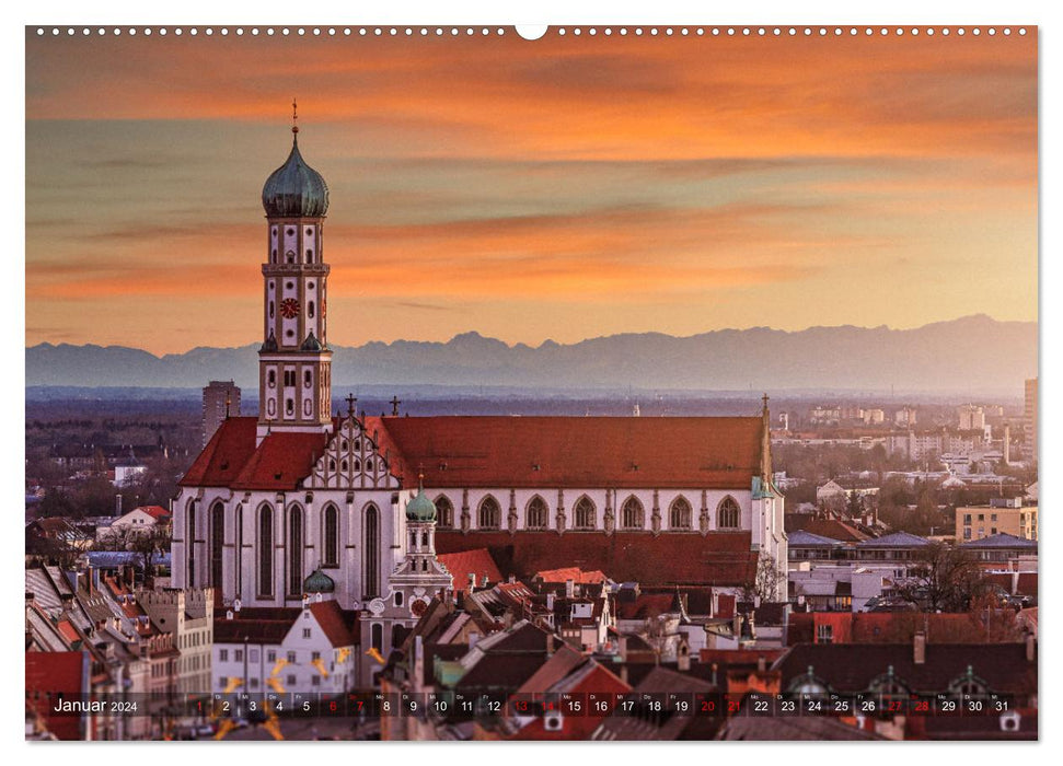 Augsbourg – Ville et campagne (Calvendo Premium Calendrier mural 2024) 