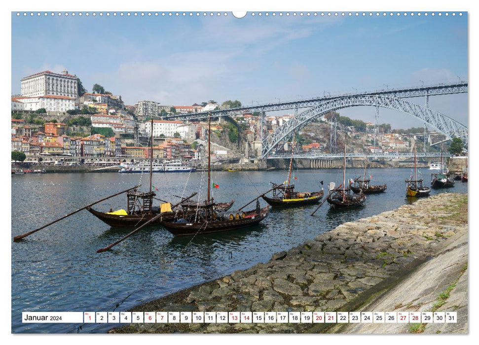 Unterwegs - Caminho Português. Zu Fuß auf dem Portugiesischen Jakobsweg (CALVENDO Wandkalender 2024)