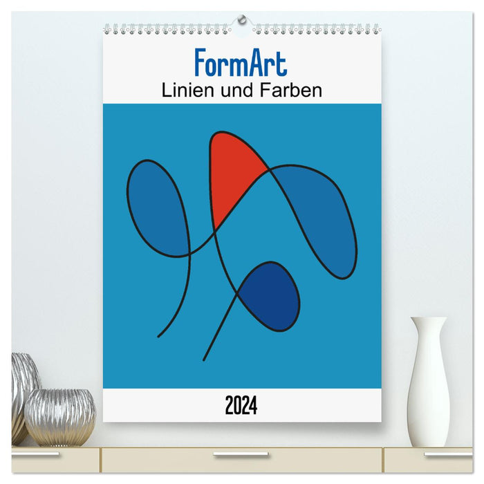 FormArt - Lignes et couleurs (Calvendo Premium Wall Calendar 2024) 