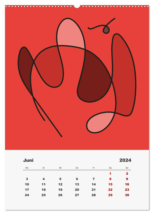 FormArt - Lignes et couleurs (Calvendo Premium Wall Calendar 2024) 