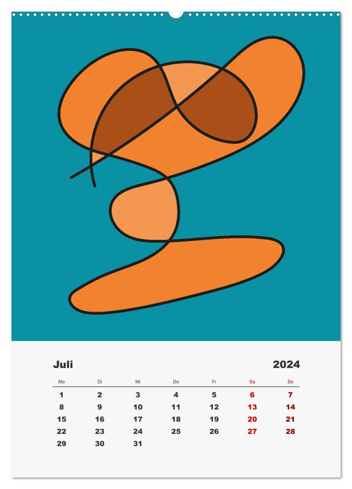 FormArt - Linien und Farben (CALVENDO Premium Wandkalender 2024)