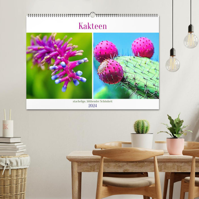 Cacti - spiky, flowering beauties (CALVENDO wall calendar 2024) 