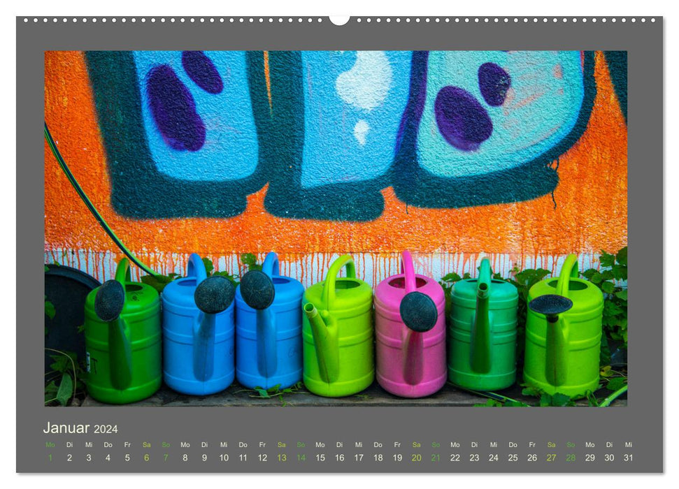 The year is colorful. Color, joy and happiness for the whole year. (CALVENDO wall calendar 2024) 