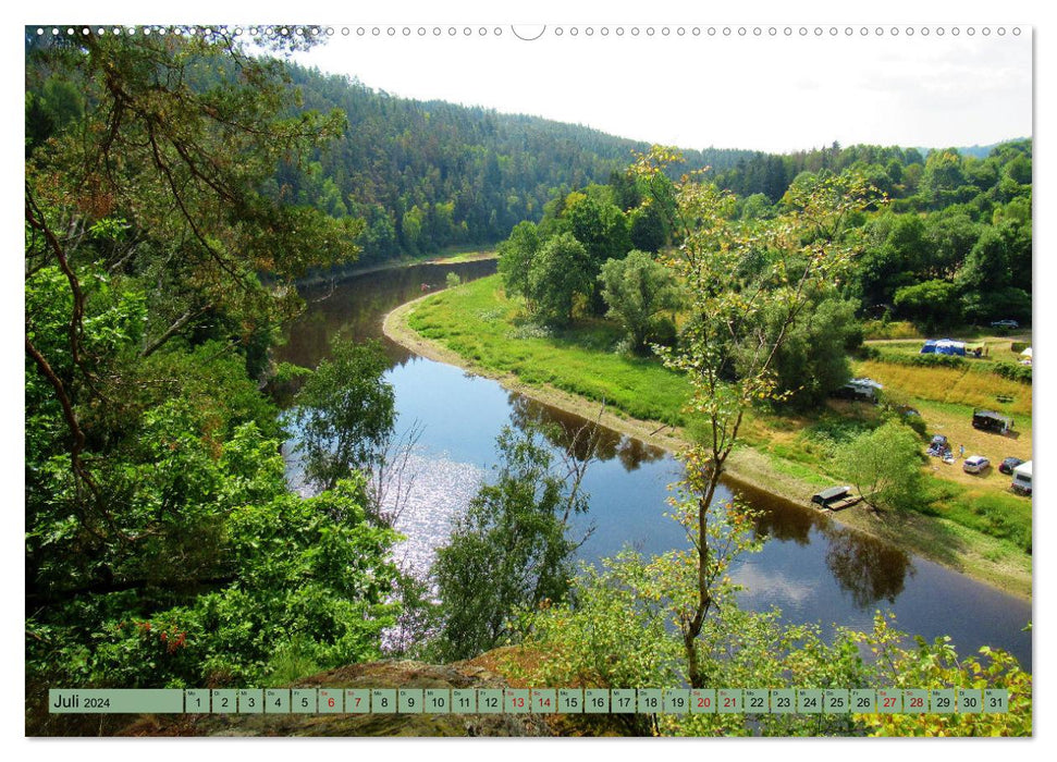 Frankenwald - Wandern in Oberfranken und Thüringen (CALVENDO Premium Wandkalender 2024)