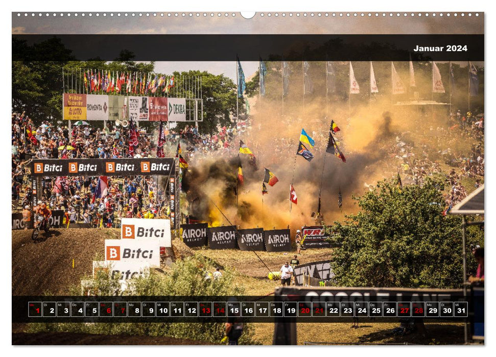 Motocross aus einer anderen Sicht (CALVENDO Wandkalender 2024)