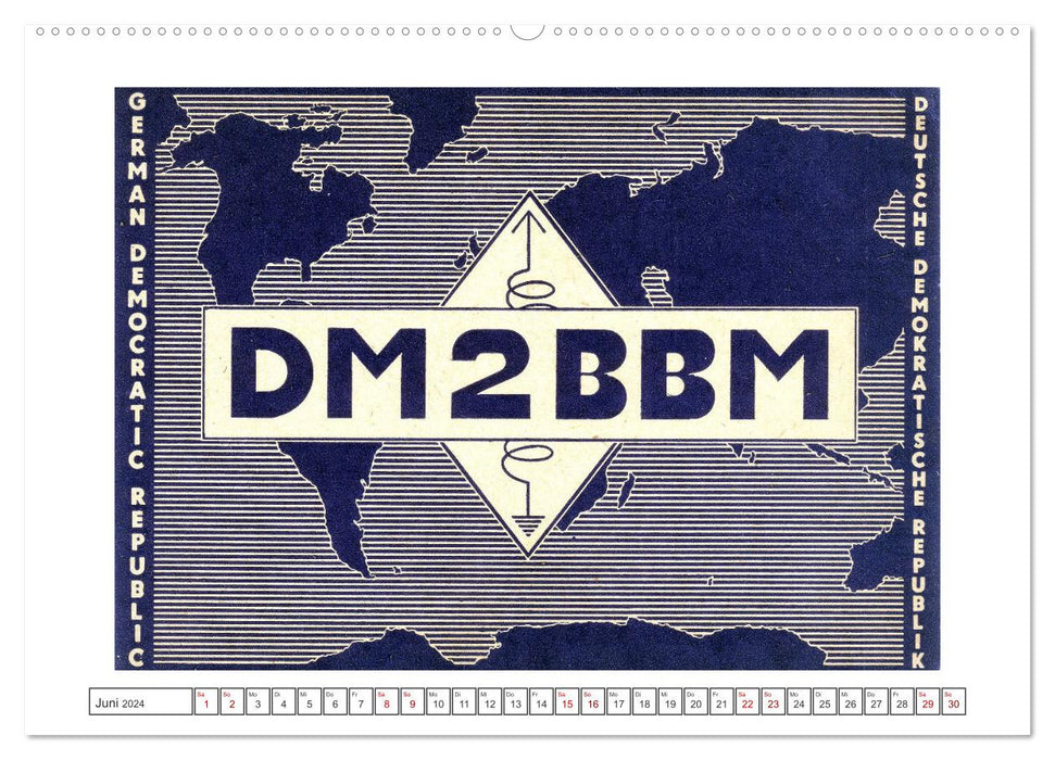 DDR Amateurfunk Historische Karten (CALVENDO Premium Wandkalender 2024)