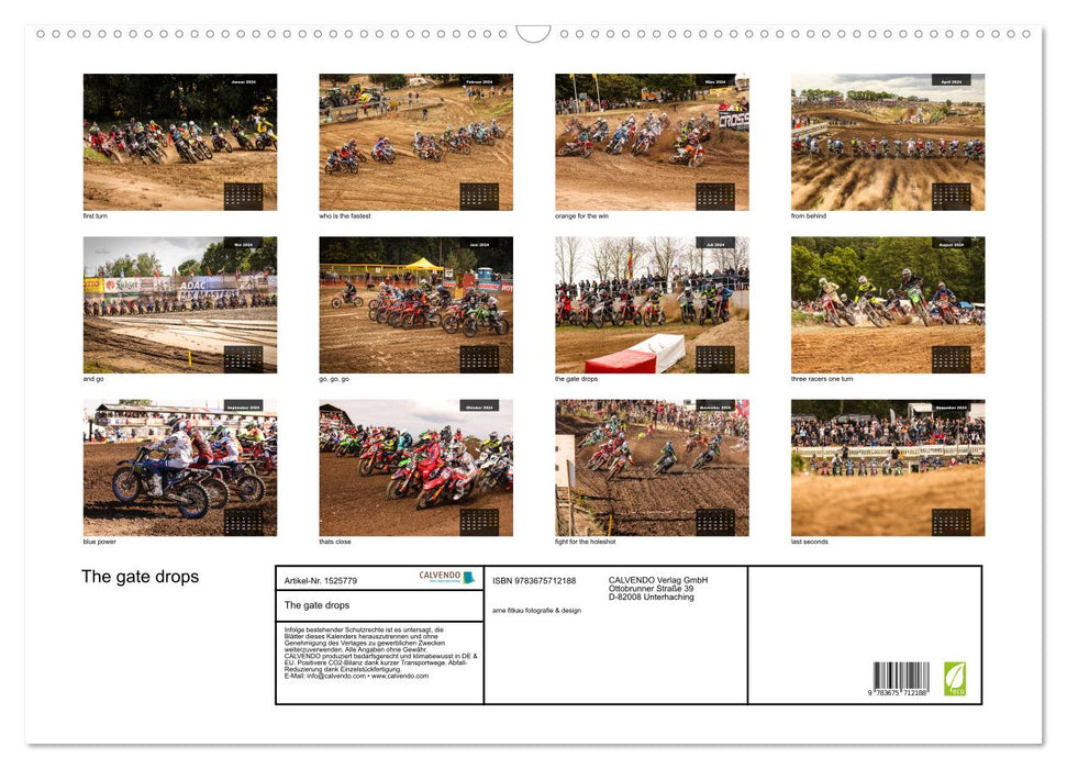 The gate drops - get ready for the race and do your your best (CALVENDO Wandkalender 2024)