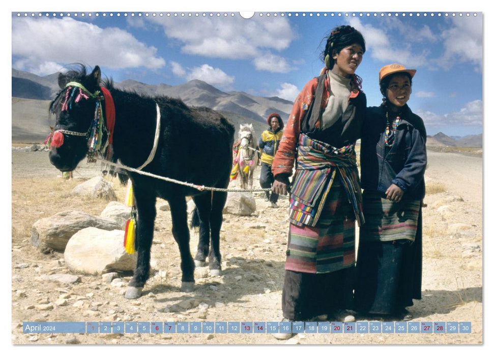 Begegnungen am Wegesrand – Auf dem Weg von Kashgar nach Lhasa (CALVENDO Wandkalender 2024)