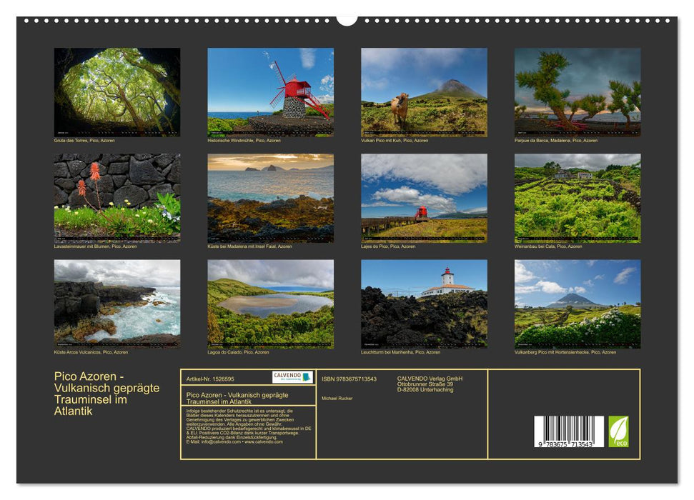 Pico Azoren - Vulkanisch geprägte Trauminsel im Atlantik (CALVENDO Premium Wandkalender 2024)