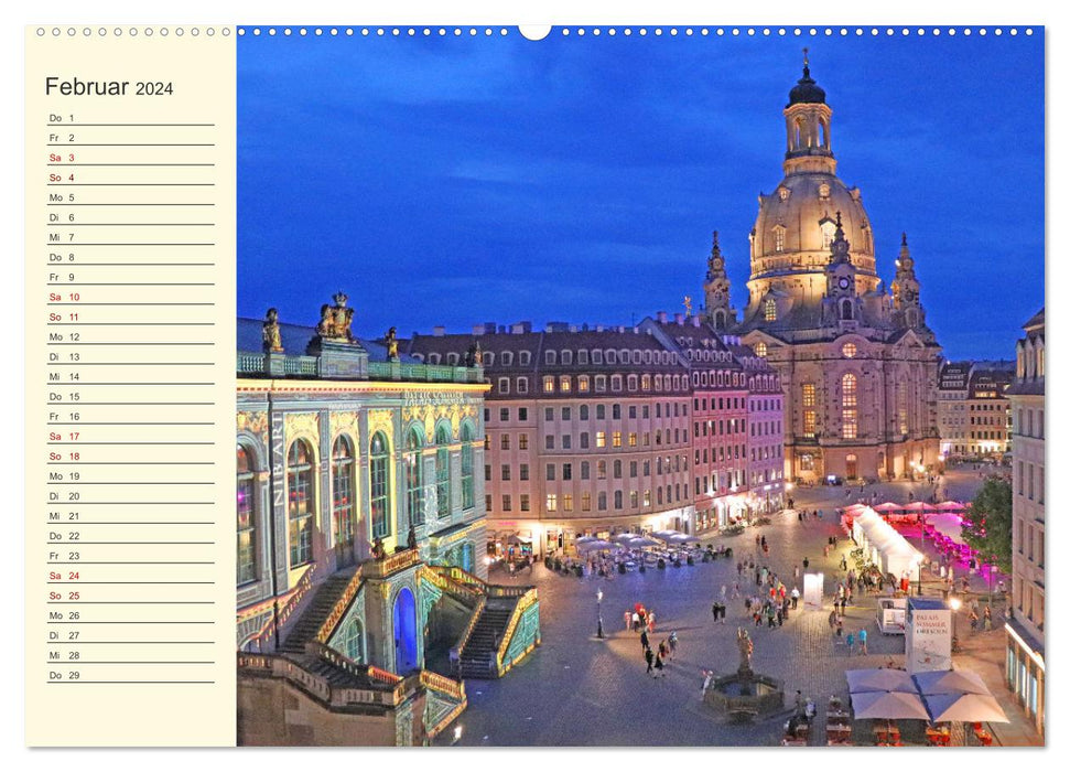 Planificateur de rendez-vous Dresde (calendrier mural CALVENDO Premium 2024) 