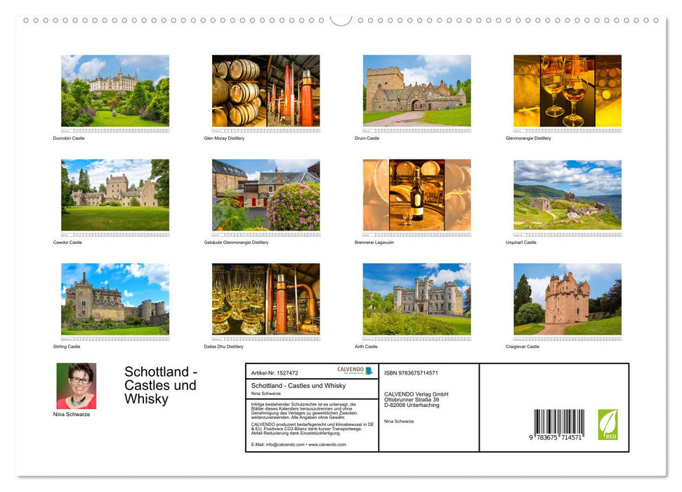 Schottland - Castles und Whisky (CALVENDO Premium Wandkalender 2024)