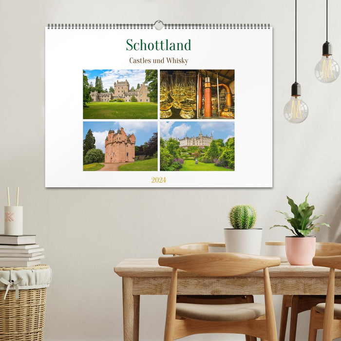Schottland - Castles und Whisky (CALVENDO Wandkalender 2024)
