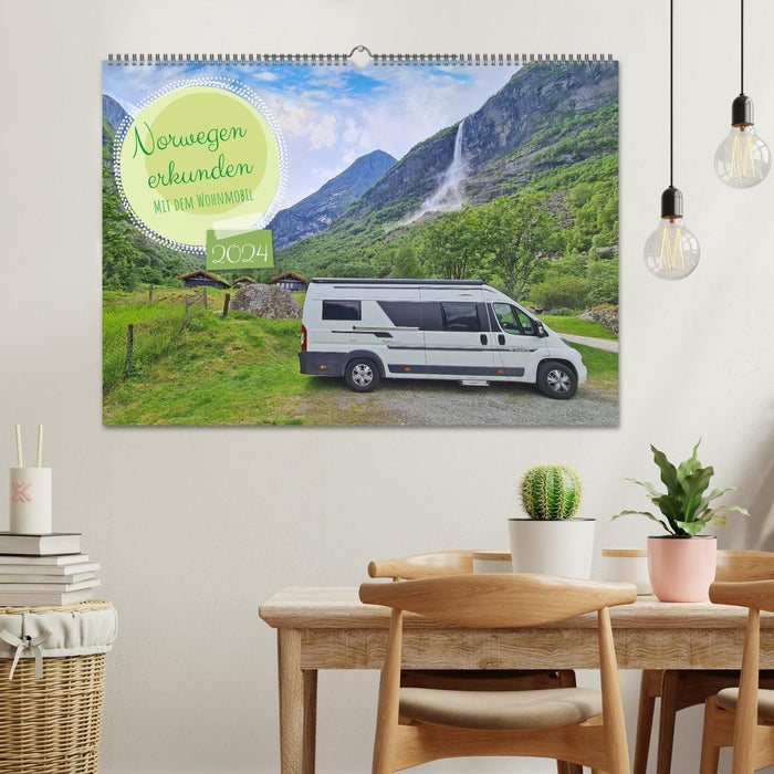 Explorez la Norvège en camping-car (calendrier mural CALVENDO 2024) 