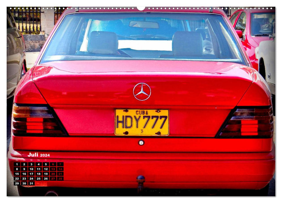 Autos mit Stern - Mercedes-Benz auf Kuba (CALVENDO Premium Wandkalender 2024)
