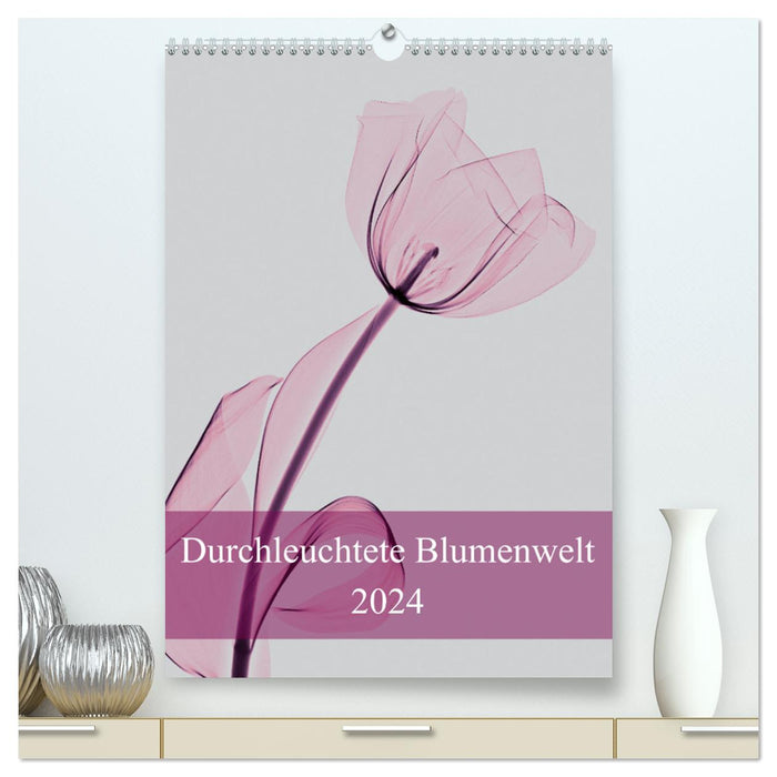 Monde des fleurs illuminé 2024 (Calvendo Premium Wall Calendar 2024) 