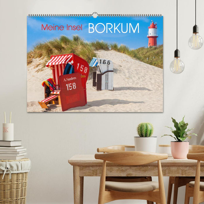 Mon île de Borkum (Calendrier mural CALVENDO 2024) 