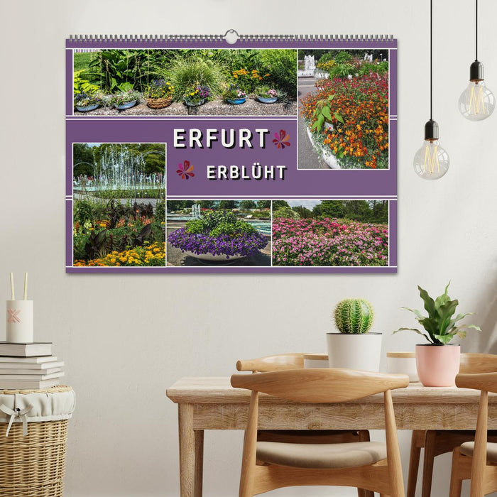 Erfurt fleurit (Calendrier mural CALVENDO 2024) 