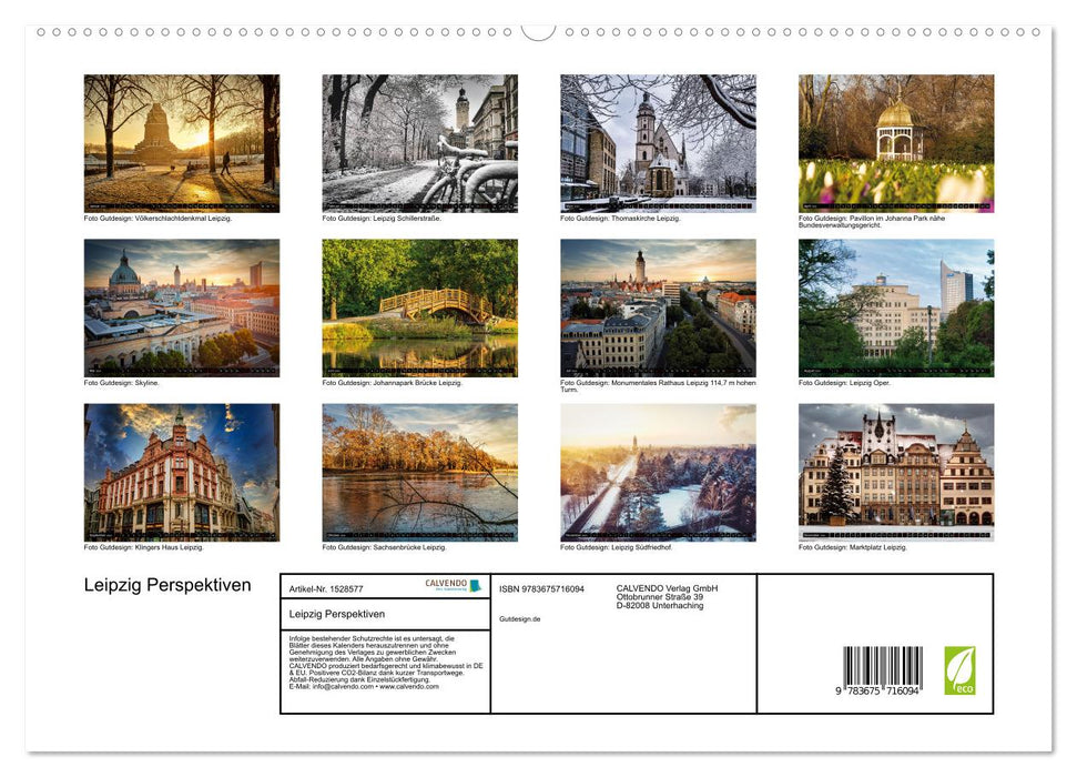 Leipzig Calendar Perspectives (CALVENDO Premium Wall Calendar 2024) 