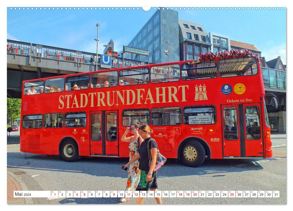 Hamburg on the Elbe – Impressions of a summer day in the Hanseatic city (CALVENDO Premium Wall Calendar 2024) 