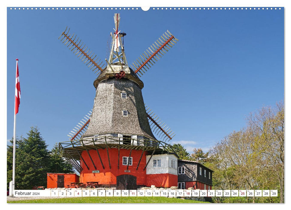 Funen, Langeland and Ærø - On the way on the "mansion route" in Denmark (CALVENDO wall calendar 2024) 