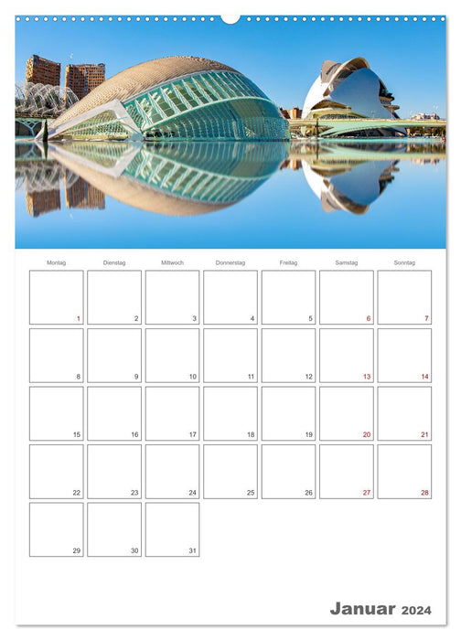 Valencia - Reiseplaner (CALVENDO Premium Wandkalender 2024)