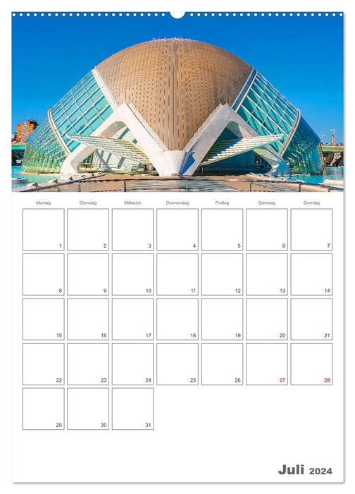 Valencia - Reiseplaner (CALVENDO Premium Wandkalender 2024)