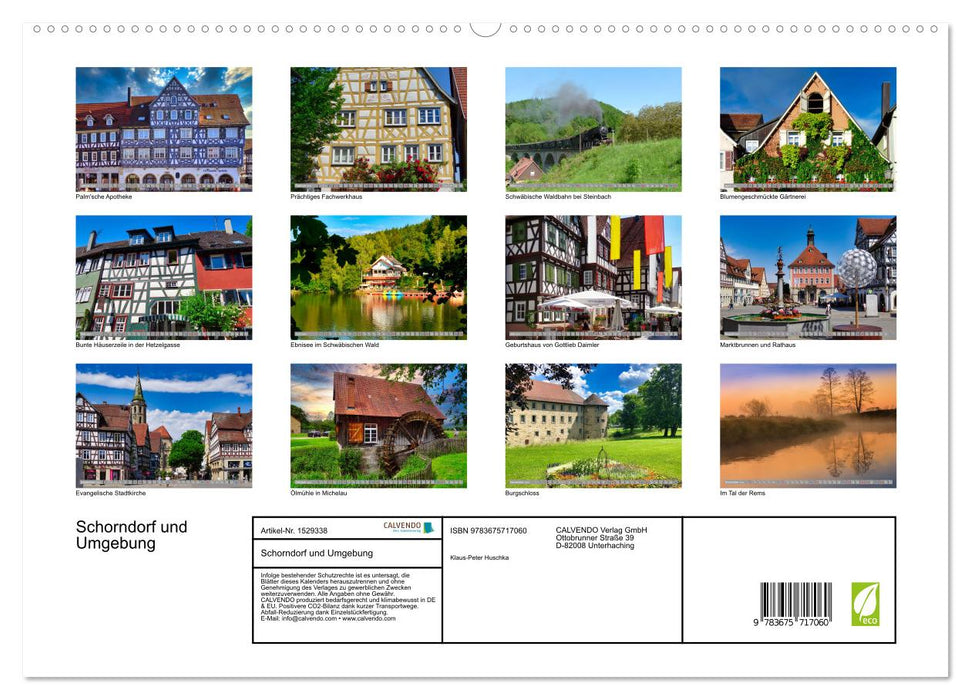 Schorndorf und Umgebung (CALVENDO Premium Wandkalender 2024)
