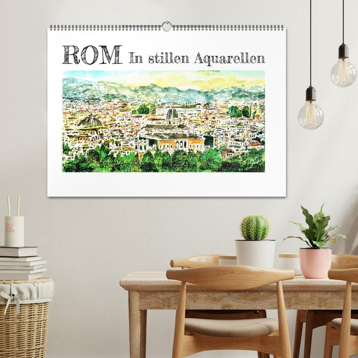 ROME Dans des aquarelles tranquilles (Calendrier mural CALVENDO 2024) 