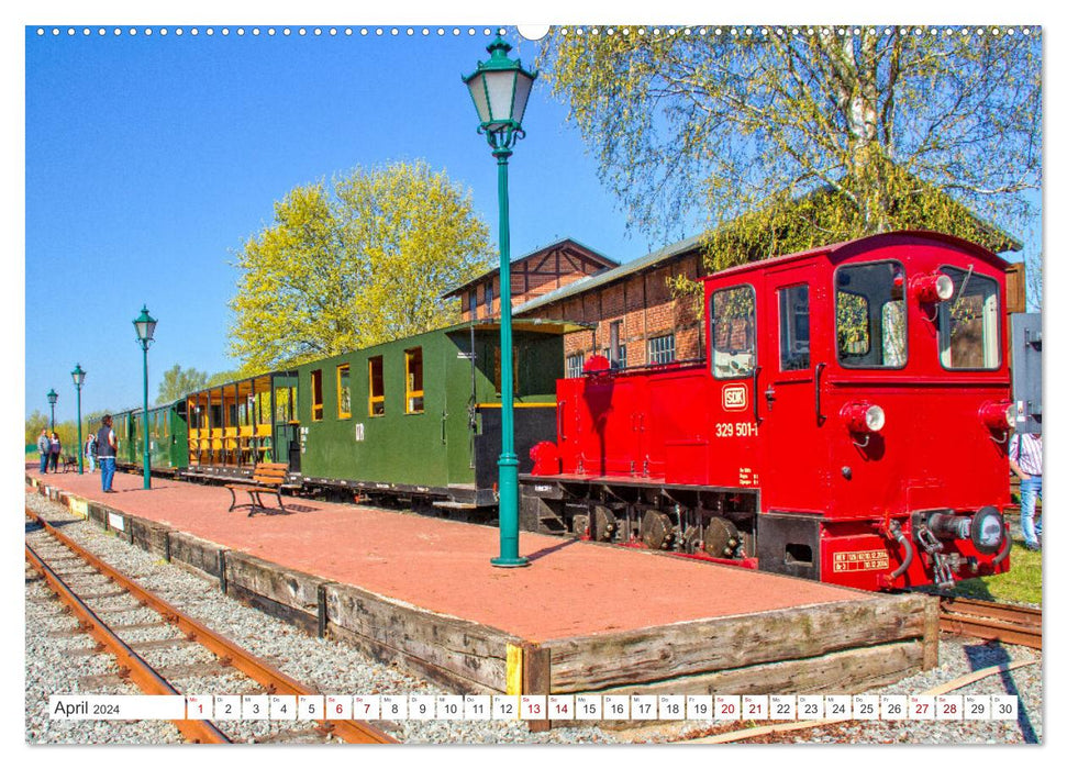 De Lütt coffee burner - impressions of a Mecklenburg small railway (CALVENDO Premium wall calendar 2024) 