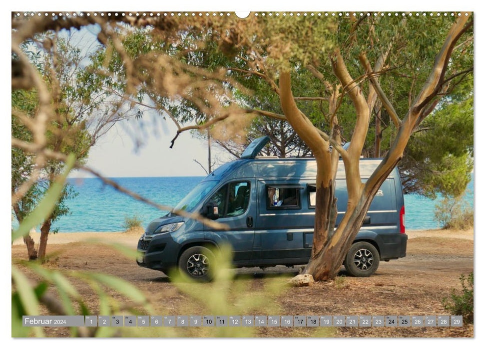 Vanlife, Camping - Freedom - Continue Traveling (CALVENDO Premium Wall Calendar 2024) 