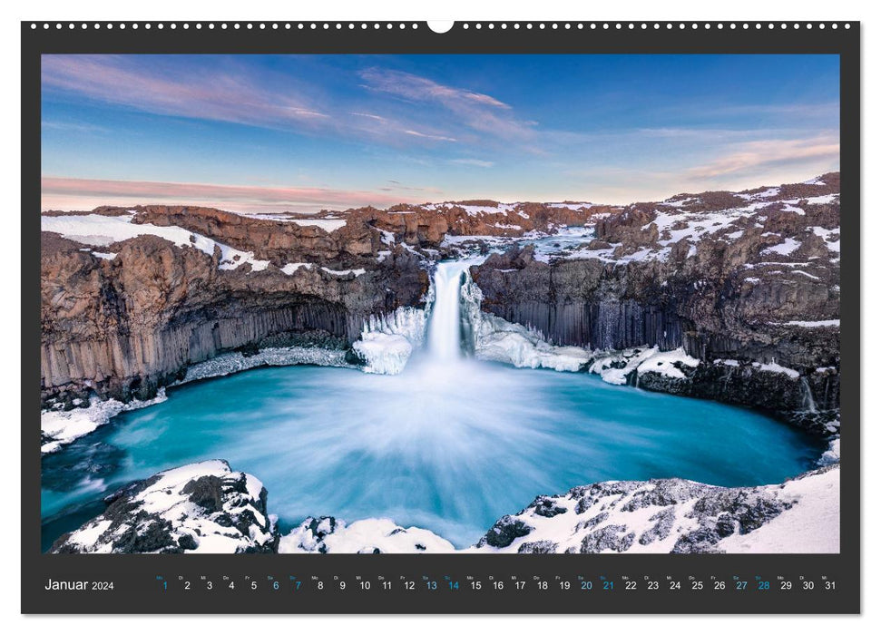 Island - Die schönsten Wasserfälle (CALVENDO Wandkalender 2024)