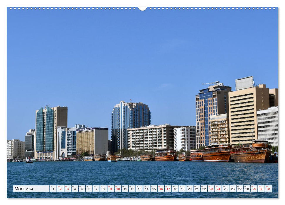 The EMIRATES between Dubai and Abu Dhabi (CALVENDO wall calendar 2024) 