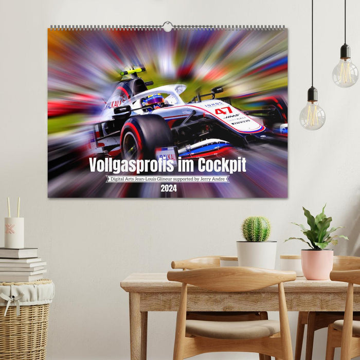 Vollgasprofis im Cockpit (CALVENDO Wandkalender 2024)