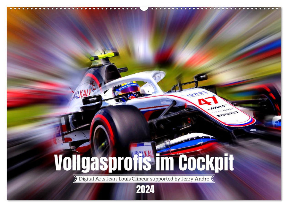 Full throttle professionals in the cockpit (CALVENDO wall calendar 2024) 