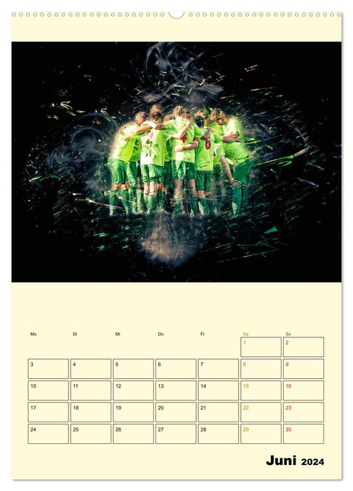 Football - Fire (CALVENDO Premium Wall Calendar 2024) 