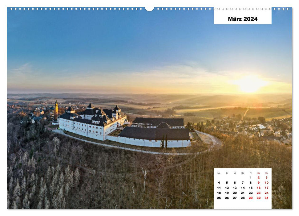 Unser Erzgebirge von oben (CALVENDO Premium Wandkalender 2024)
