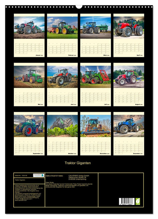 Traktor Giganten (CALVENDO Wandkalender 2024)