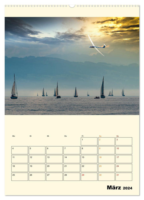 Segelfliegen - dem Himmel ganz nah (CALVENDO Premium Wandkalender 2024)