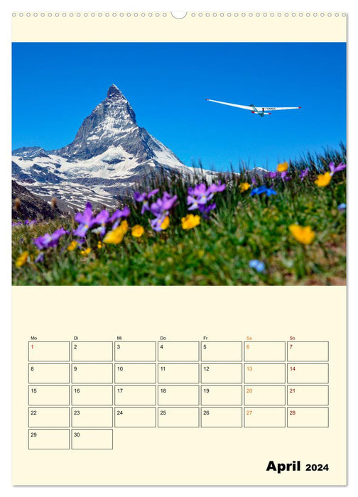 Gliding - very close to the sky (CALVENDO Premium Wall Calendar 2024) 