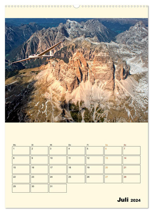 Gliding - very close to the sky (CALVENDO Premium Wall Calendar 2024) 
