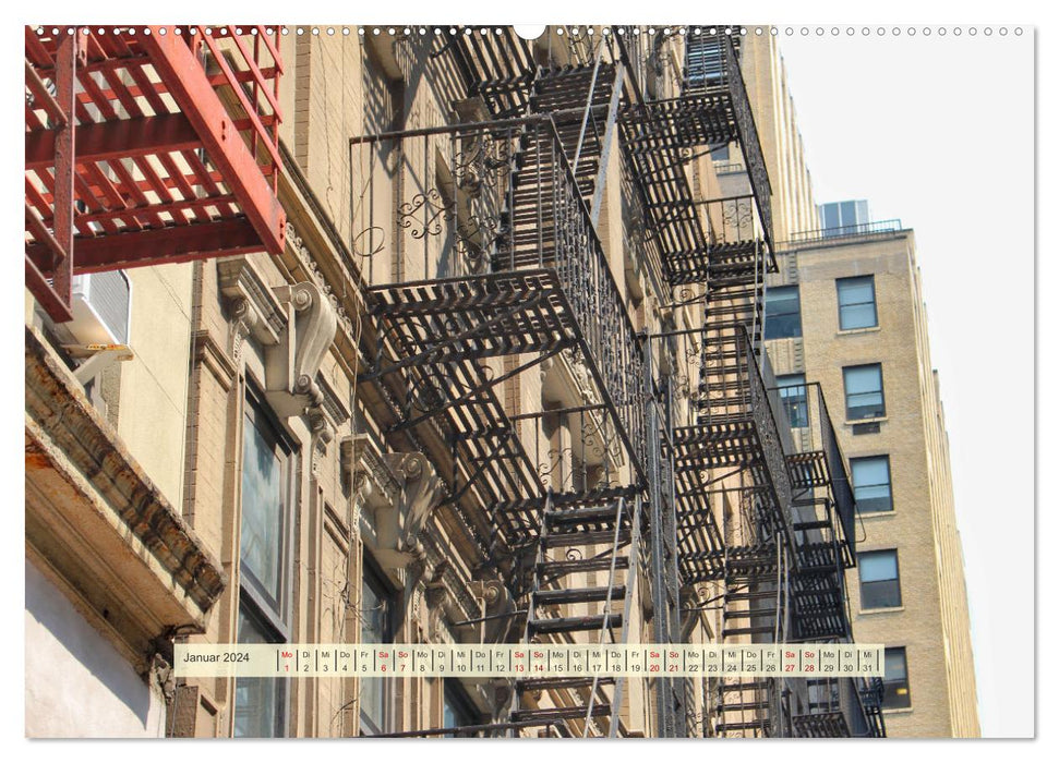 Streets of New York - Zu Fuß durch die Metropole der Superlative (CALVENDO Premium Wandkalender 2024)