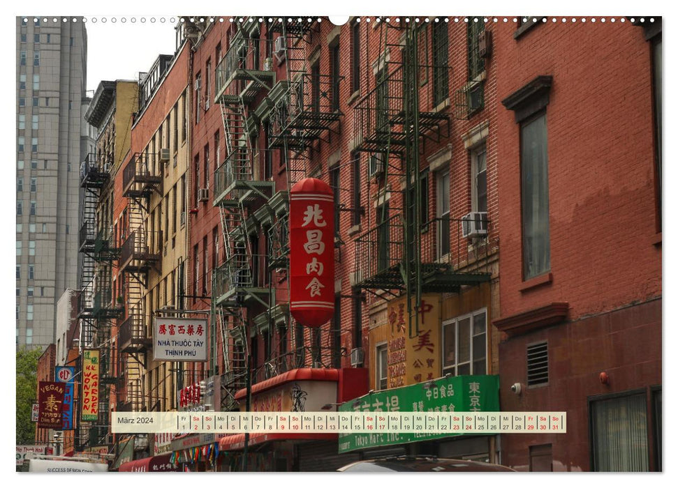 Streets of New York - On foot through the superlative metropolis (CALVENDO Premium Wall Calendar 2024) 