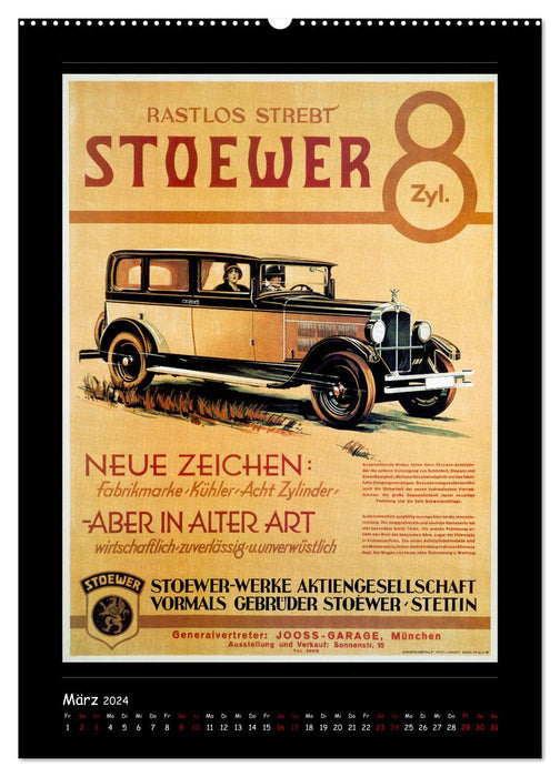 Historische Automobilplakate (CALVENDO Premium Wandkalender 2024)