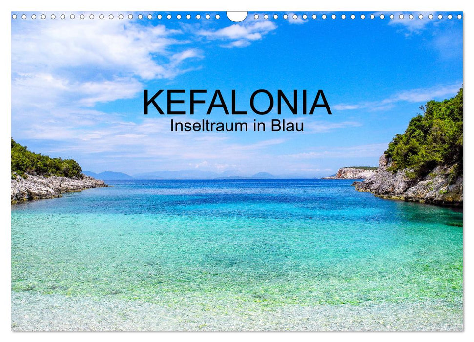 Kefalonia, Inseltraum in Blau (CALVENDO Wandkalender 2024)