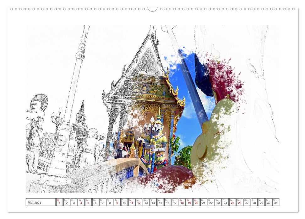 Skizzenbilder - Bilderskizzen (CALVENDO Premium Wandkalender 2024)