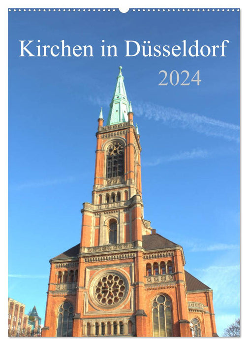 Kirchen in Düsseldorf (CALVENDO Wandkalender 2024)