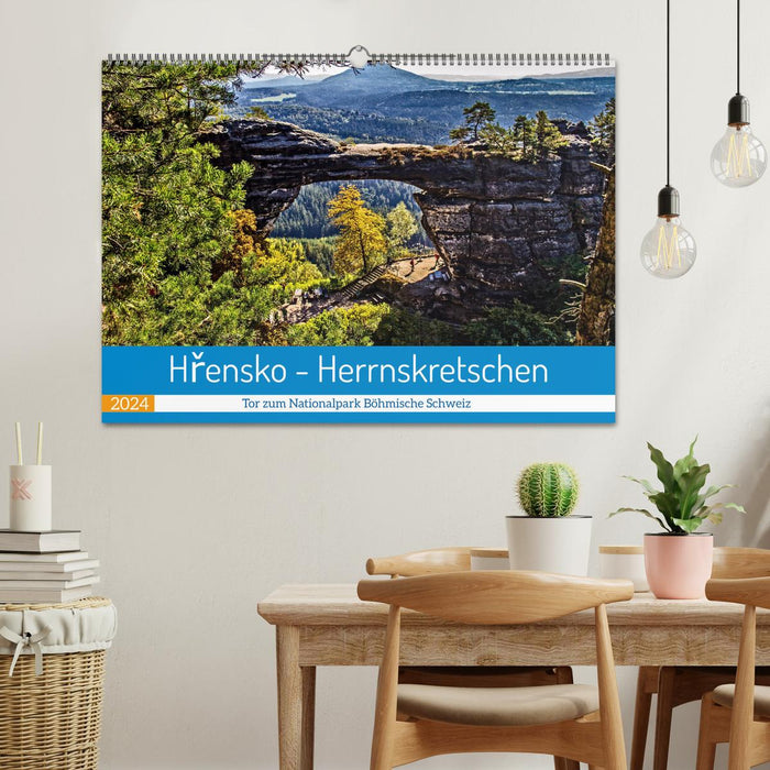 Hrensko - Herrnskretschen - Tor zum Nationalpark Böhmische Schweiz (CALVENDO Wandkalender 2024)