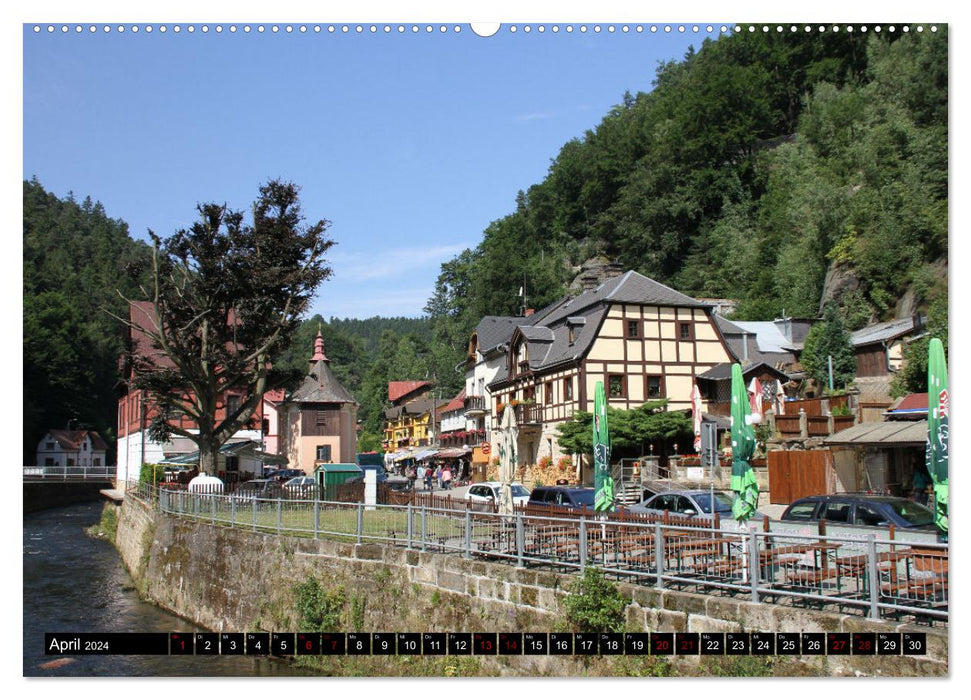 Hrensko - Herrnskretschen - Tor zum Nationalpark Böhmische Schweiz (CALVENDO Wandkalender 2024)