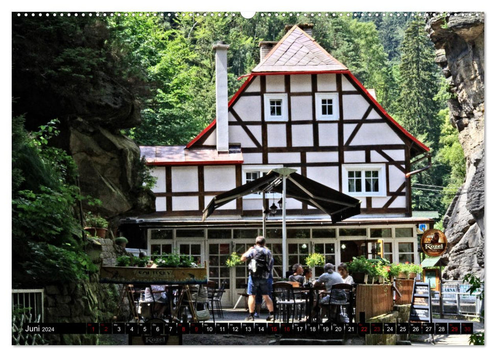 Hrensko - Herrnskretschen - Tor zum Nationalpark Böhmische Schweiz (CALVENDO Wandkalender 2024)