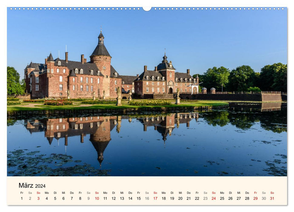 Schlösser und Burgen in NRW (CALVENDO Premium Wandkalender 2024)